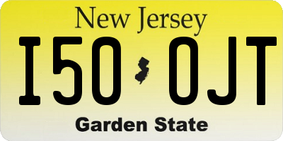 NJ license plate I50OJT