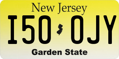 NJ license plate I50OJY