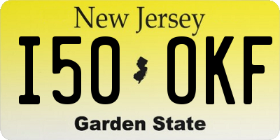 NJ license plate I50OKF