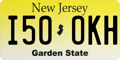 NJ license plate I50OKH