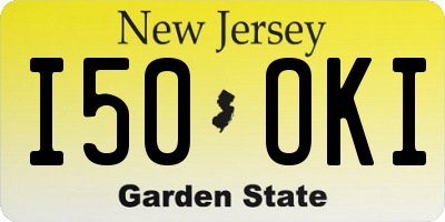 NJ license plate I50OKI
