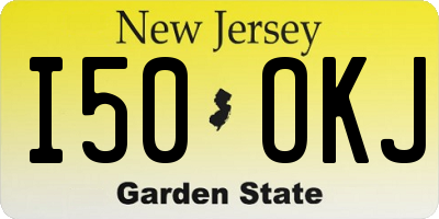 NJ license plate I50OKJ