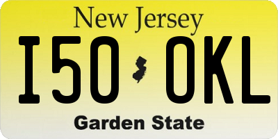 NJ license plate I50OKL