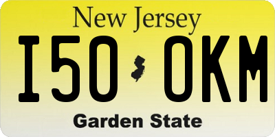 NJ license plate I50OKM