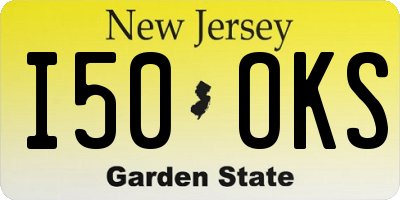 NJ license plate I50OKS