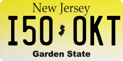 NJ license plate I50OKT