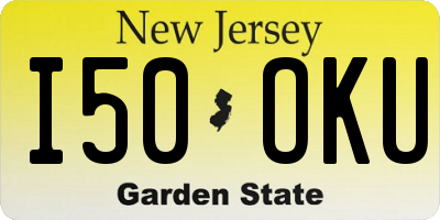 NJ license plate I50OKU