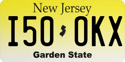 NJ license plate I50OKX
