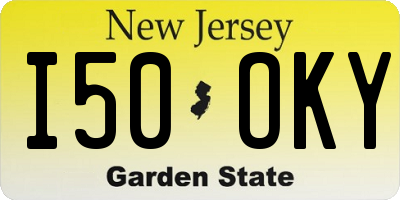 NJ license plate I50OKY