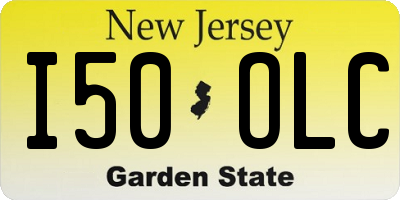 NJ license plate I50OLC