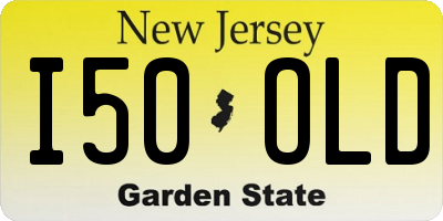 NJ license plate I50OLD