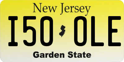 NJ license plate I50OLE