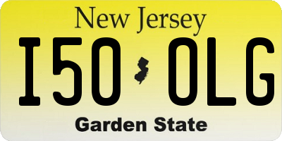 NJ license plate I50OLG