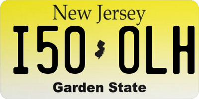 NJ license plate I50OLH