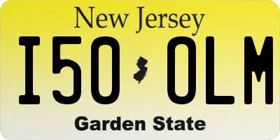 NJ license plate I50OLM