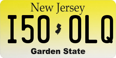 NJ license plate I50OLQ