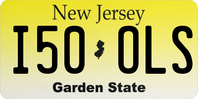 NJ license plate I50OLS