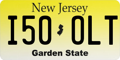 NJ license plate I50OLT