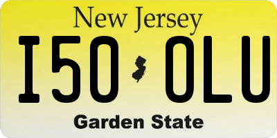 NJ license plate I50OLU