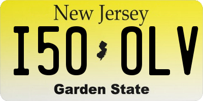 NJ license plate I50OLV