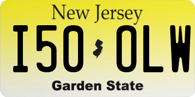 NJ license plate I50OLW