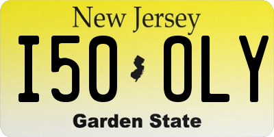 NJ license plate I50OLY