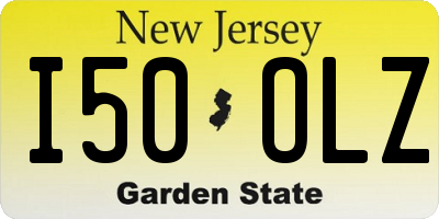 NJ license plate I50OLZ