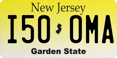 NJ license plate I50OMA