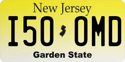 NJ license plate I50OMD