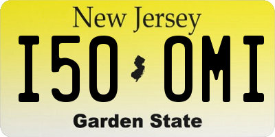 NJ license plate I50OMI