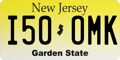 NJ license plate I50OMK