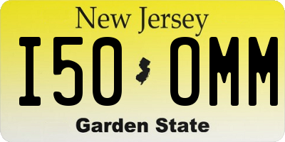 NJ license plate I50OMM
