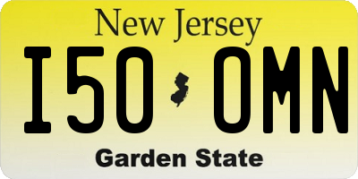 NJ license plate I50OMN