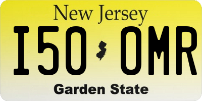 NJ license plate I50OMR