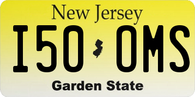 NJ license plate I50OMS