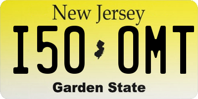 NJ license plate I50OMT