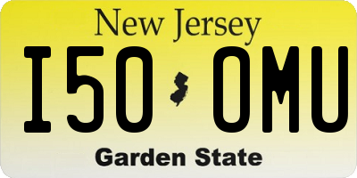 NJ license plate I50OMU