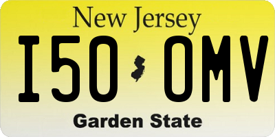 NJ license plate I50OMV