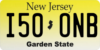 NJ license plate I50ONB