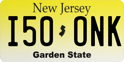 NJ license plate I50ONK