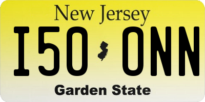 NJ license plate I50ONN