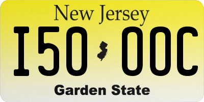 NJ license plate I50OOC