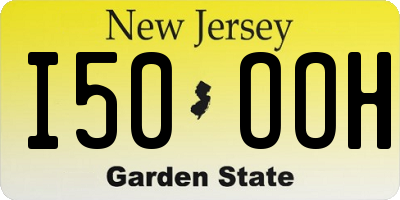 NJ license plate I50OOH