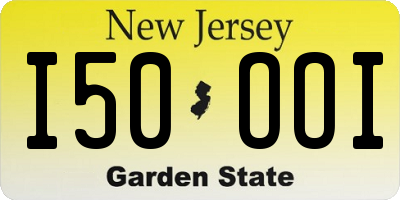 NJ license plate I50OOI