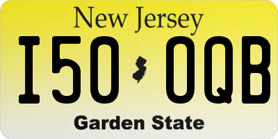 NJ license plate I50OQB