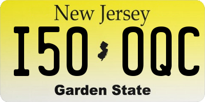 NJ license plate I50OQC