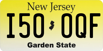 NJ license plate I50OQF