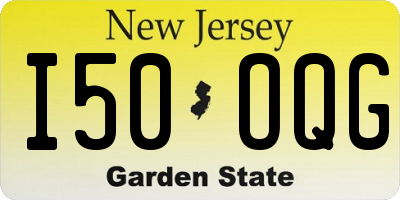 NJ license plate I50OQG