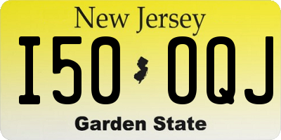 NJ license plate I50OQJ