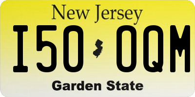NJ license plate I50OQM